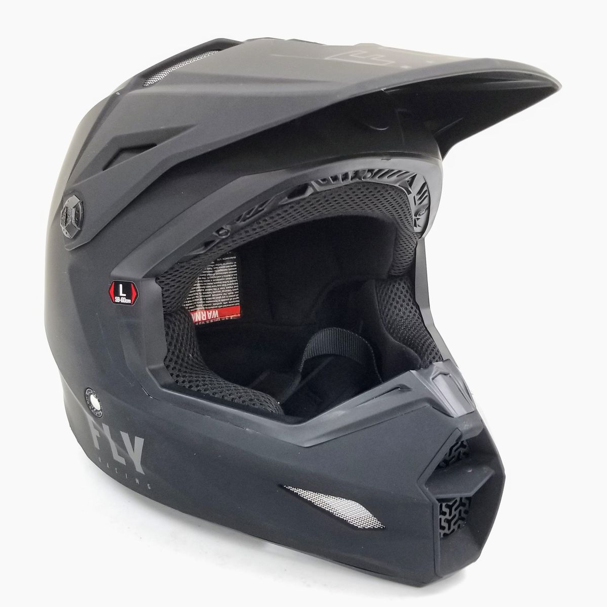 Fly Racing Kinetic Lite Helmet Solid Matte Black, Size Large (73-3473L-L-R8-S2)