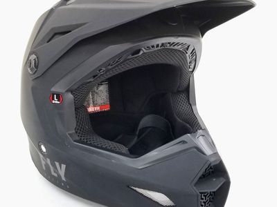Fly Racing Kinetic Lite Helmet Solid Matte Black, Size Large (73-3473L-L-R8-S2)