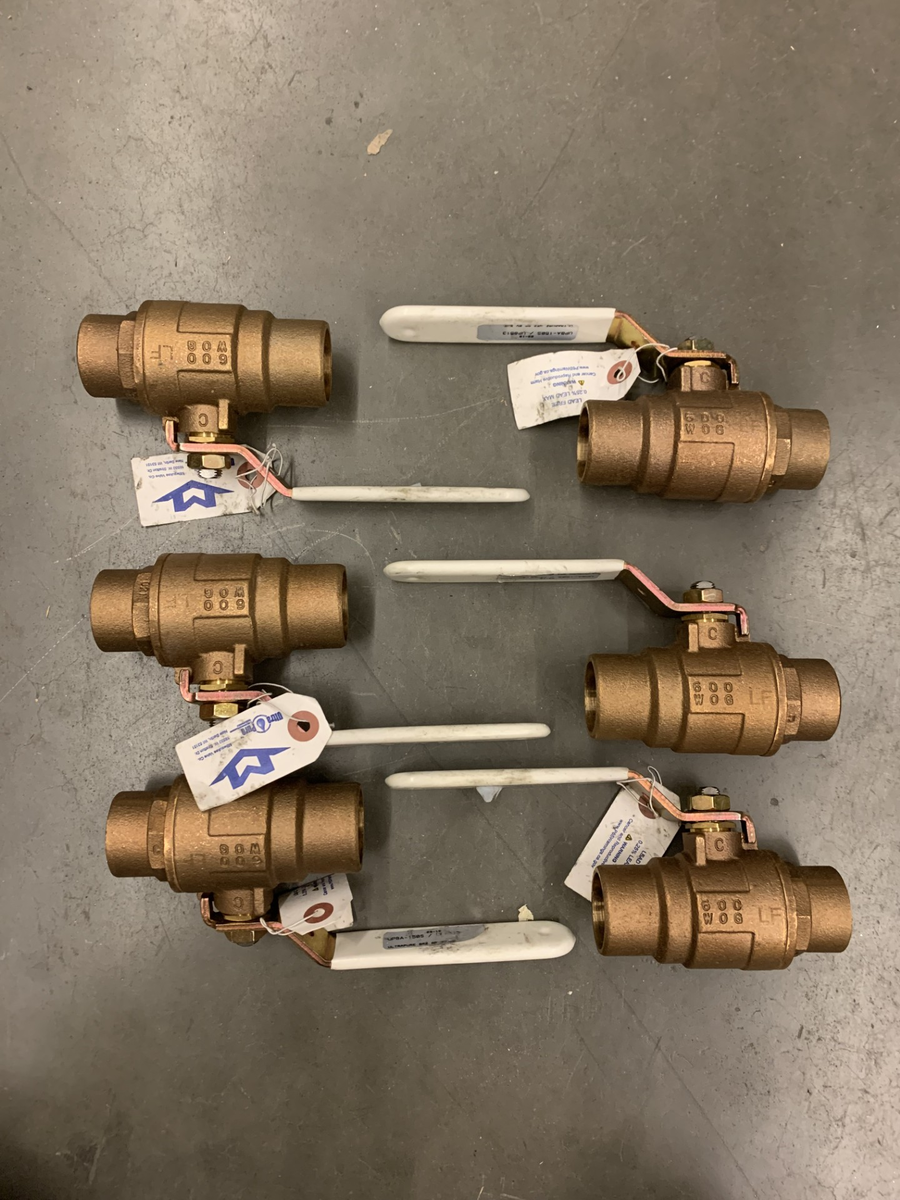 1-1/4" Lead Free Brass Ball Valves 6" Handle