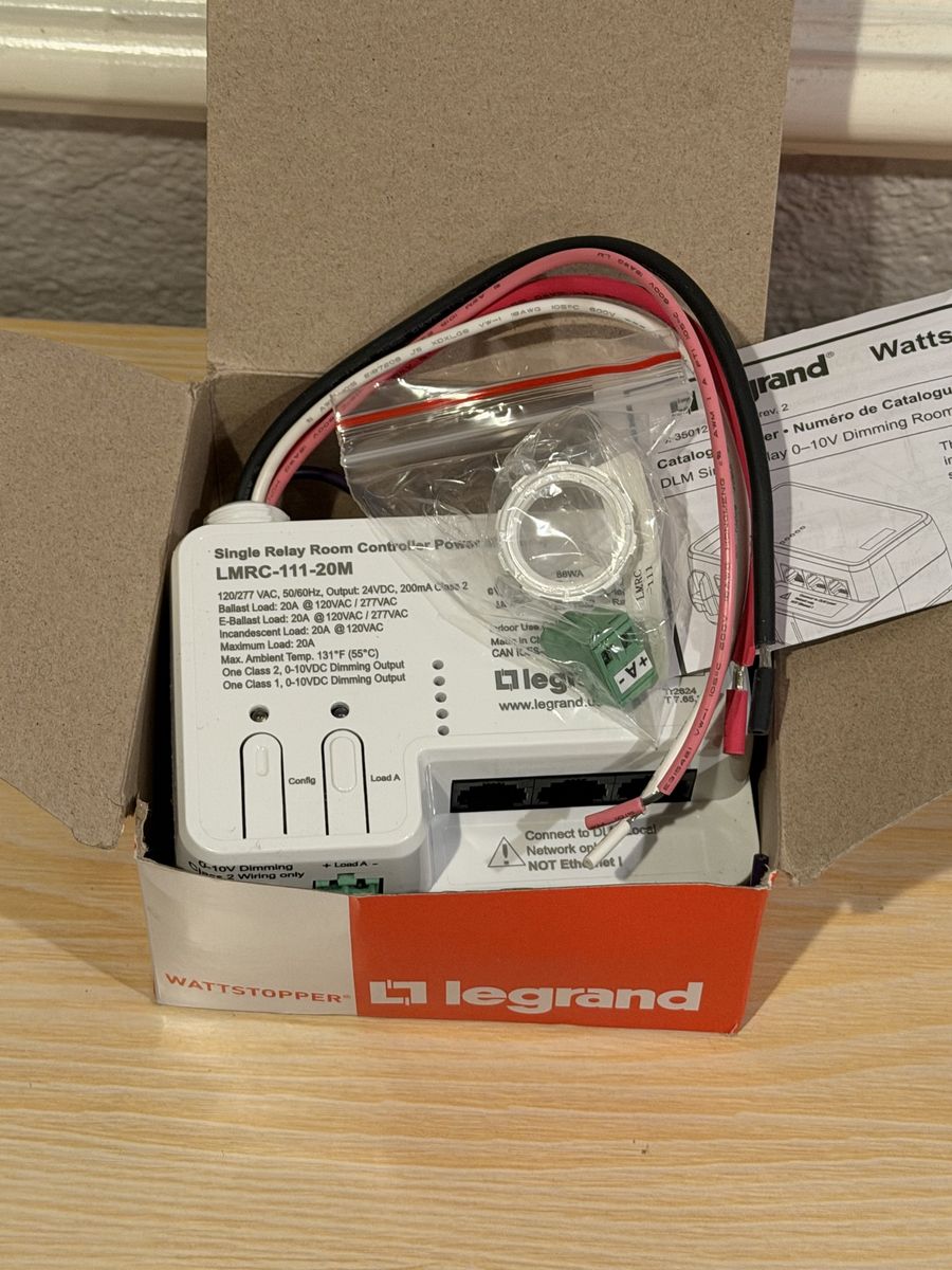 Legrand Wattstopper LMRC-111-20M DLM 1-Relay Room Controller 20A 3 available 
