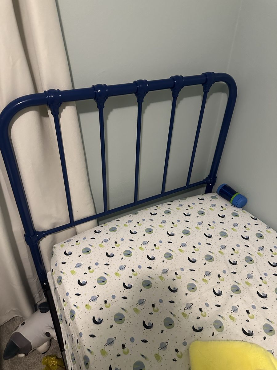 Blue Metal Toddler Head and Foot Board - Sturdy & Stylish Kids Furniture
