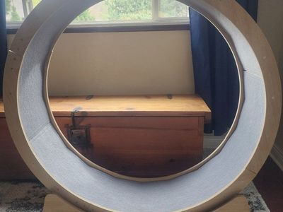 Large 42.5" Cat Exercise Wheel Treadmill, Sturdy Wood, Smooth Spinning, Supports up to 45 lbs