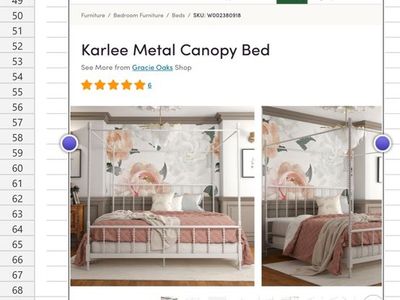 Metal canopy bed