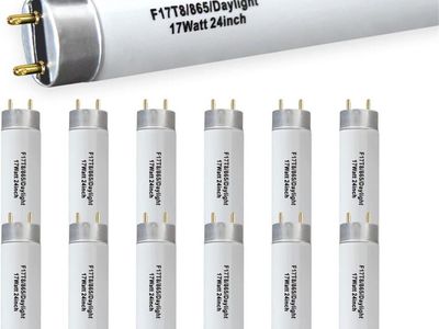 12Pk 17W T8 Fluorescent Tube G13 1350lm - 24in