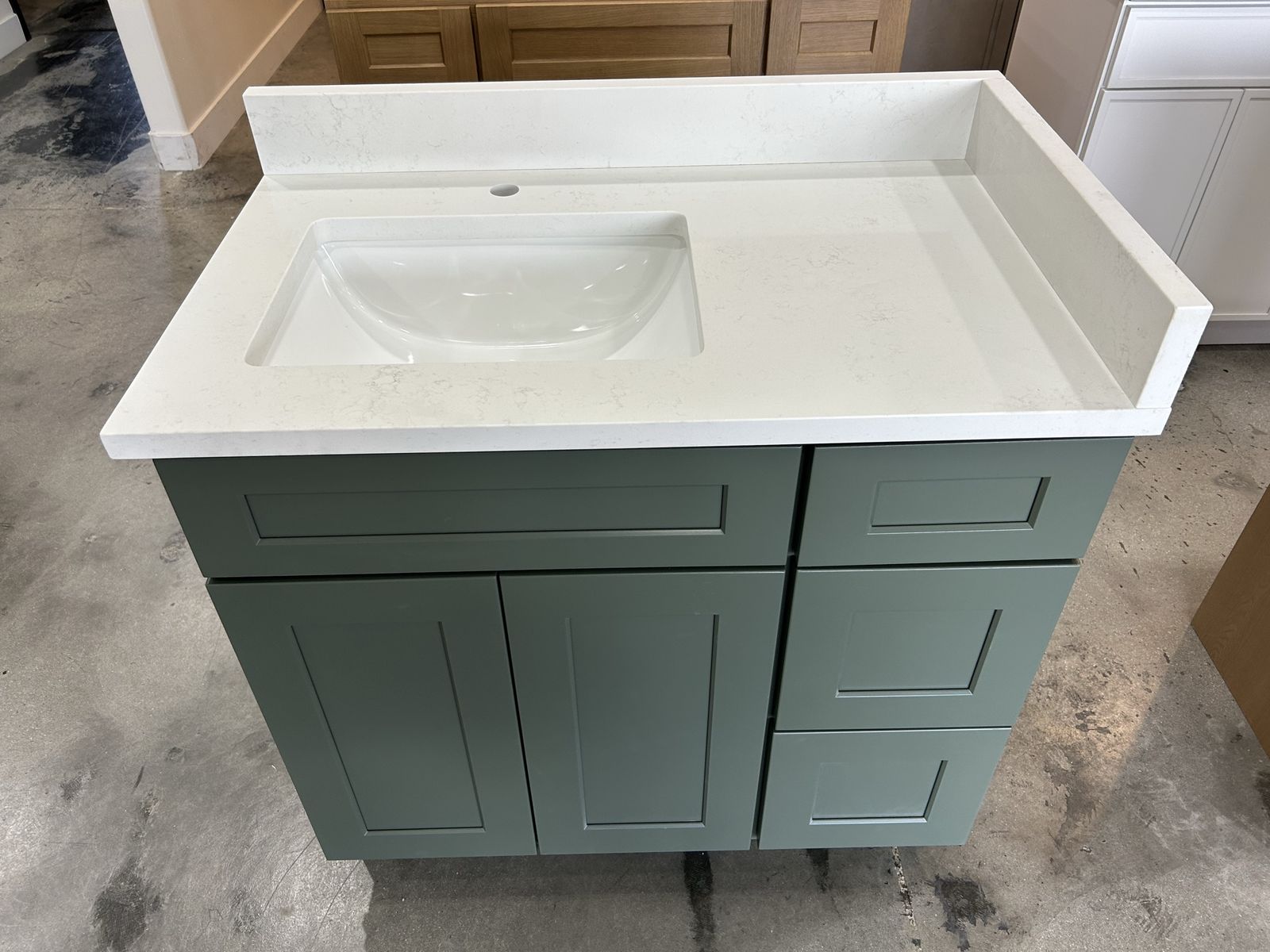 36 inch Shaker Vanity Quartz Countertop
