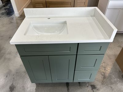 36 inch Shaker Vanity Quartz Countertop