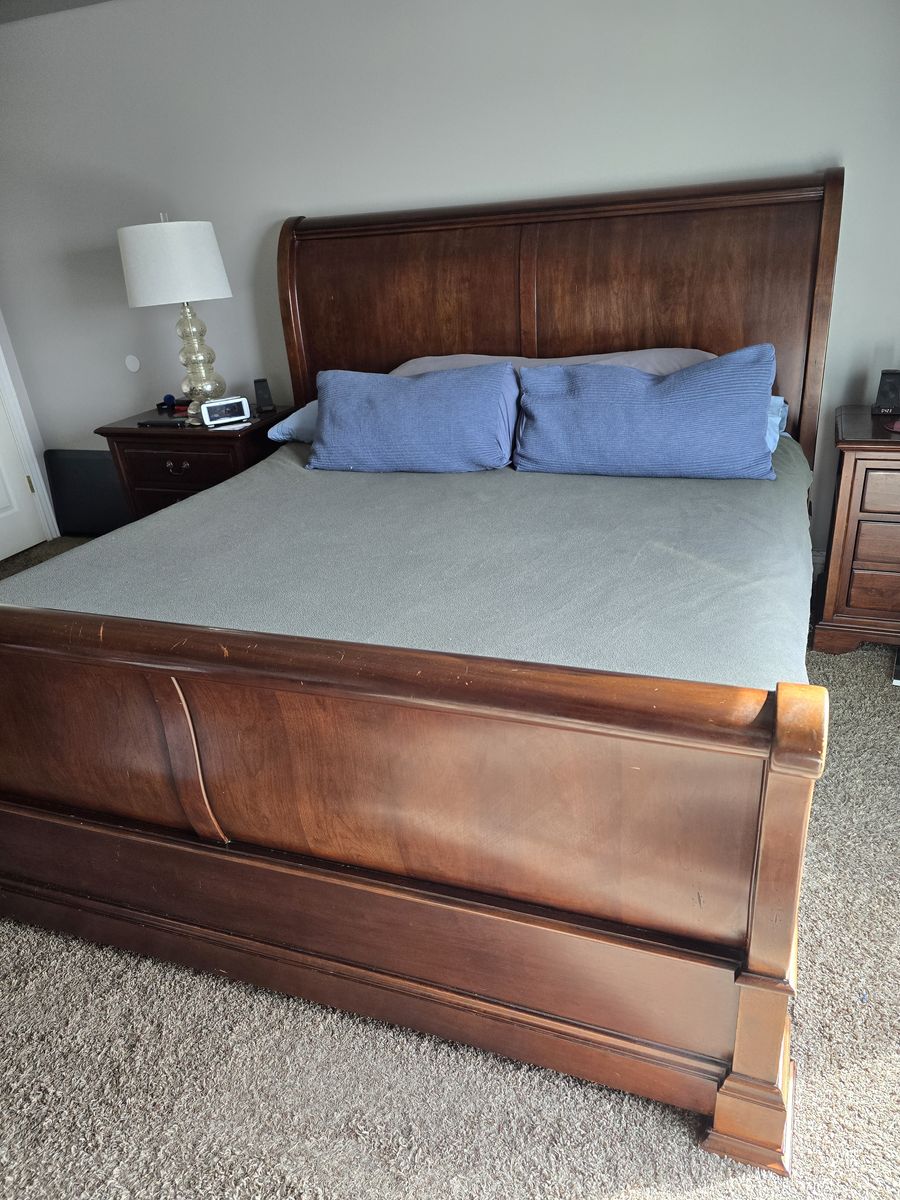 American made king size bed frame