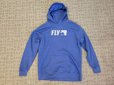 Youth XL Fly Racing Hoodie (Blue)