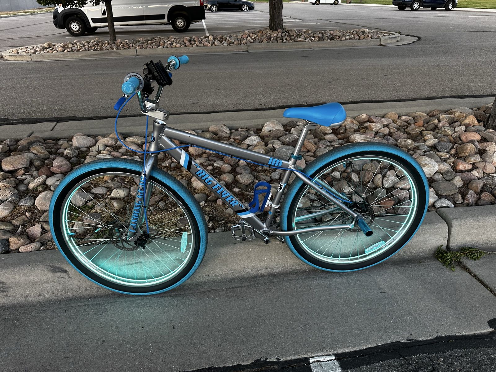 SE Bikes Big Flyer 29" Wheelie Bike - Gray/Blue