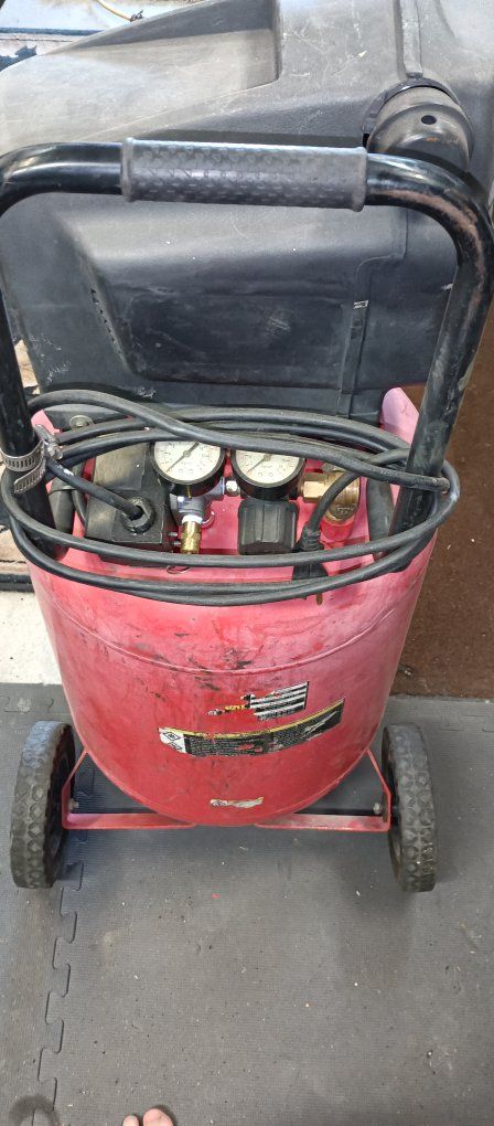 Centerial Pneumatic oil-less air compressor $30.
