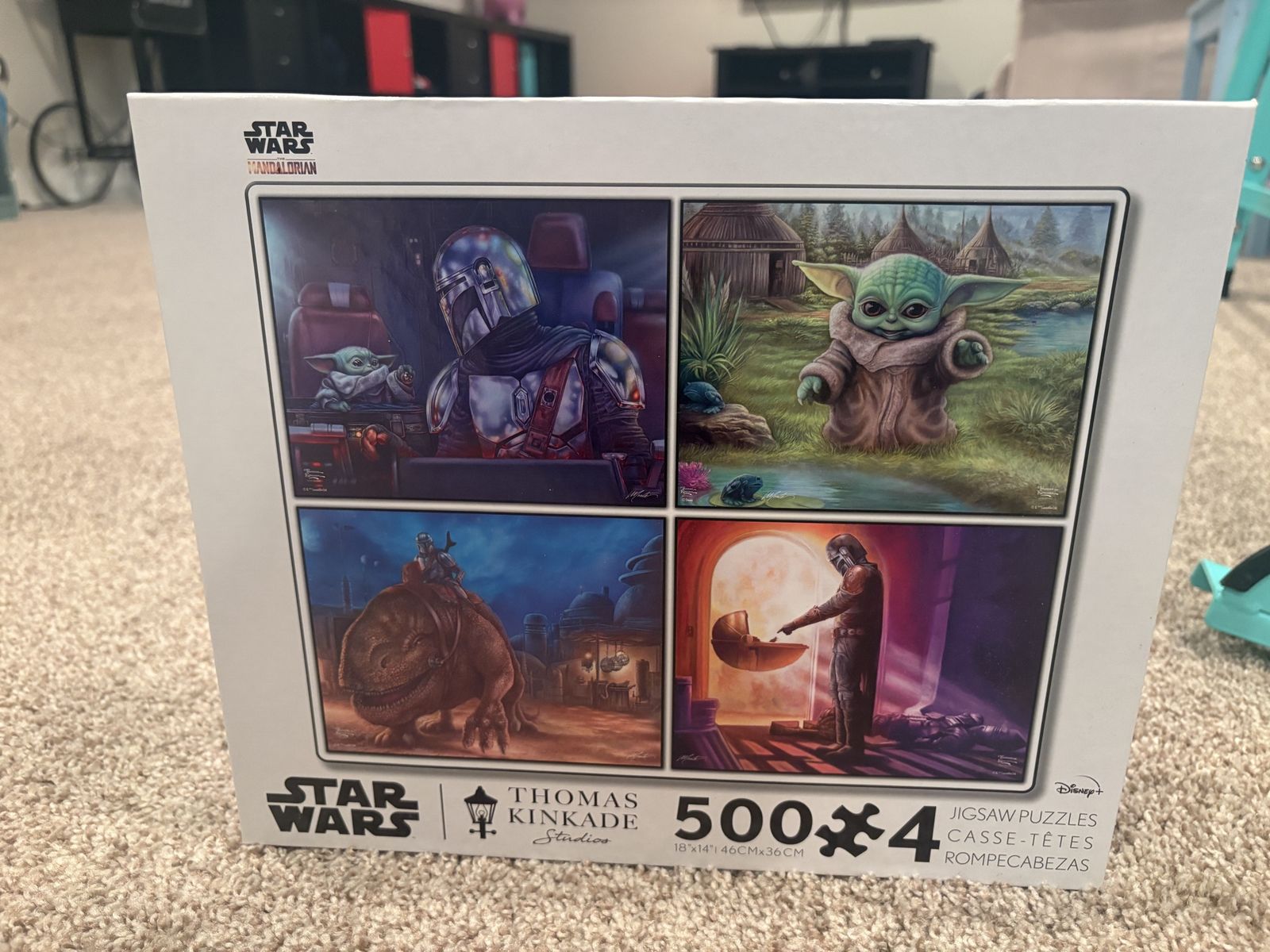 Star Wars The Mandalorian Thomas Kinkade Studios Jigsaw Puzzle Set - 4x500 Piece Puzzles