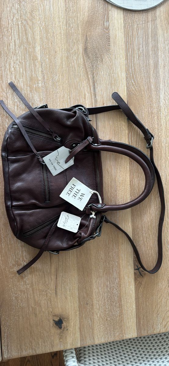 Free people baby Emerson tote brown nwt