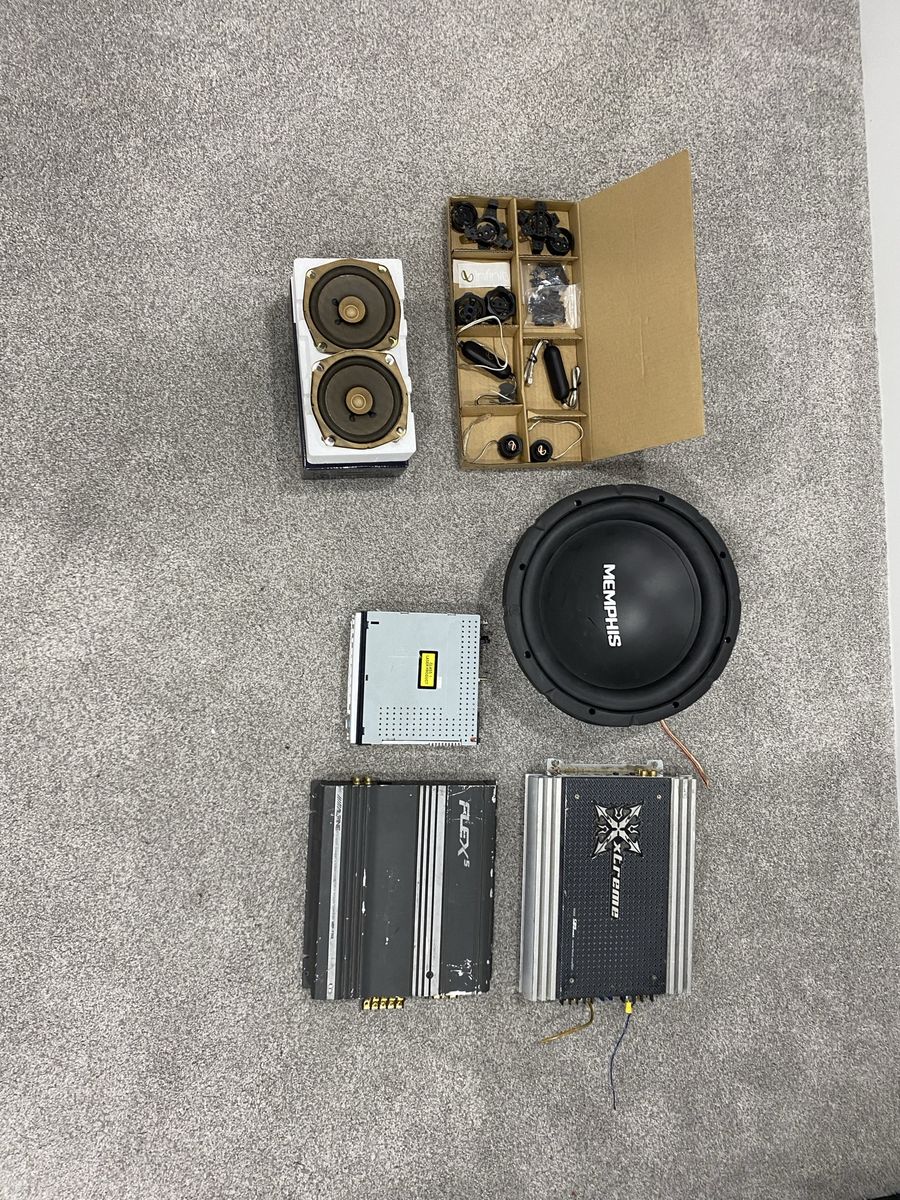 Speakers,  Sub, Head Unit, Tweeters, Amps