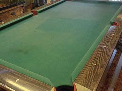 Vintage Fischer Mfg. Co. Inc. Pool Table - Green Felt - Ball Return coin operated. worth up to $1500-2000