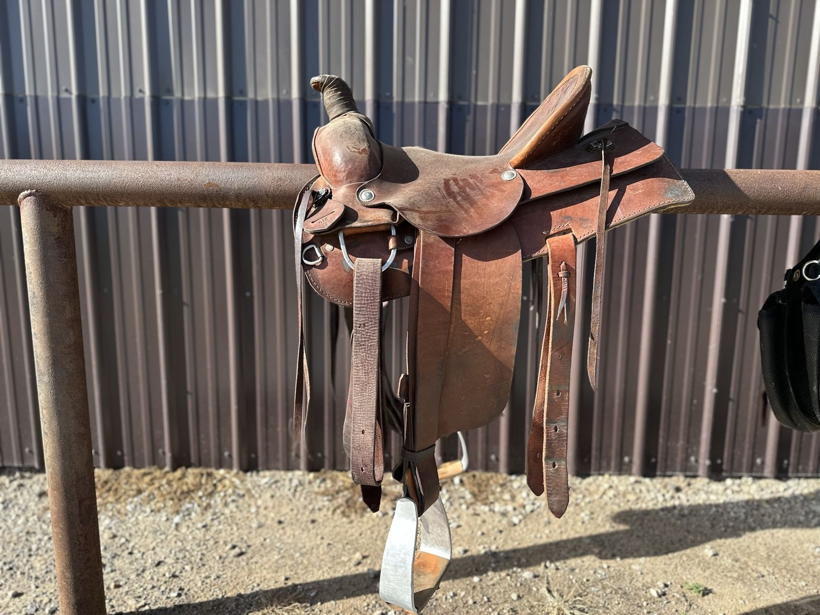 15.5" Hand Made 3 Bars Saddle  "Broke Tree"