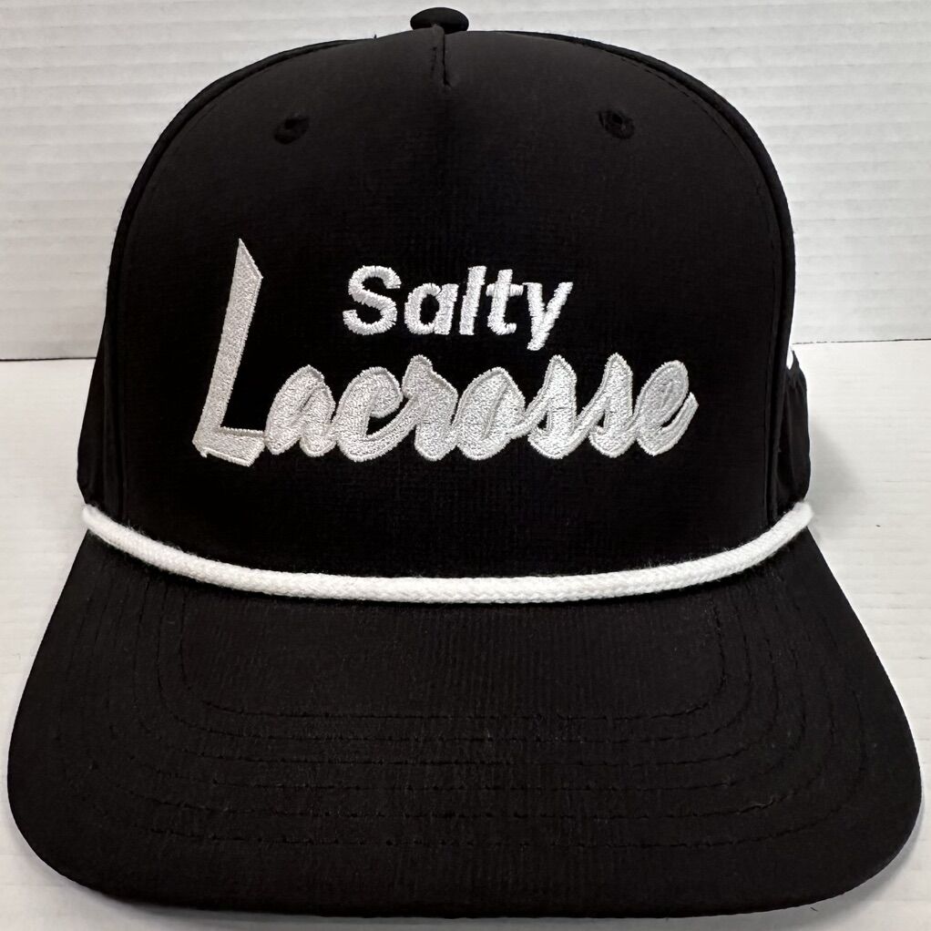 Salty Lacrosse Black & White Rope Snapback