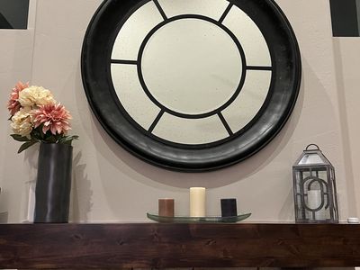 Antique-Style Round Mirror 48"