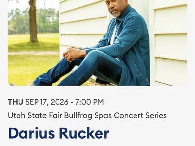 Darius Rucker Concert Ticket - Utah State Fair, Sep 17 2026
