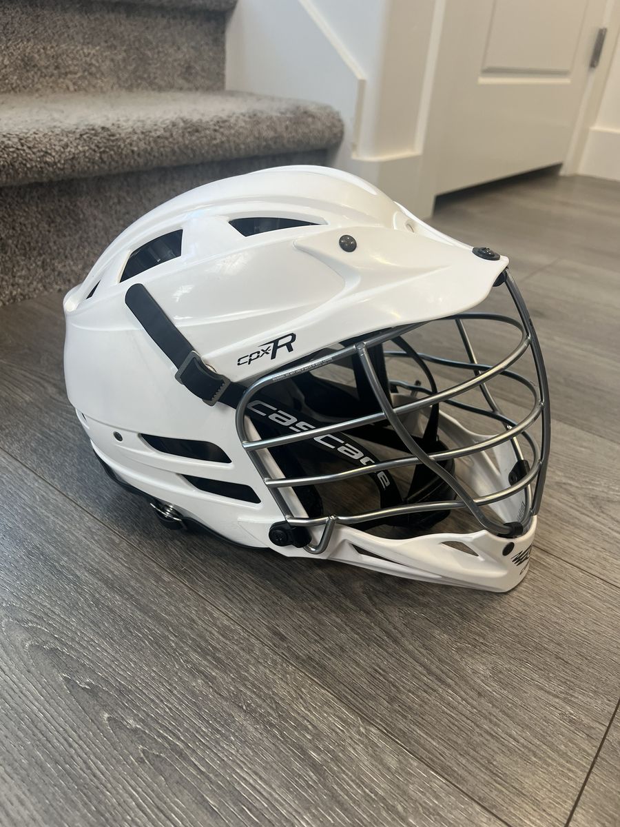 Cascade CPX-R Lacrosse Helmet - White | Chrome Cage