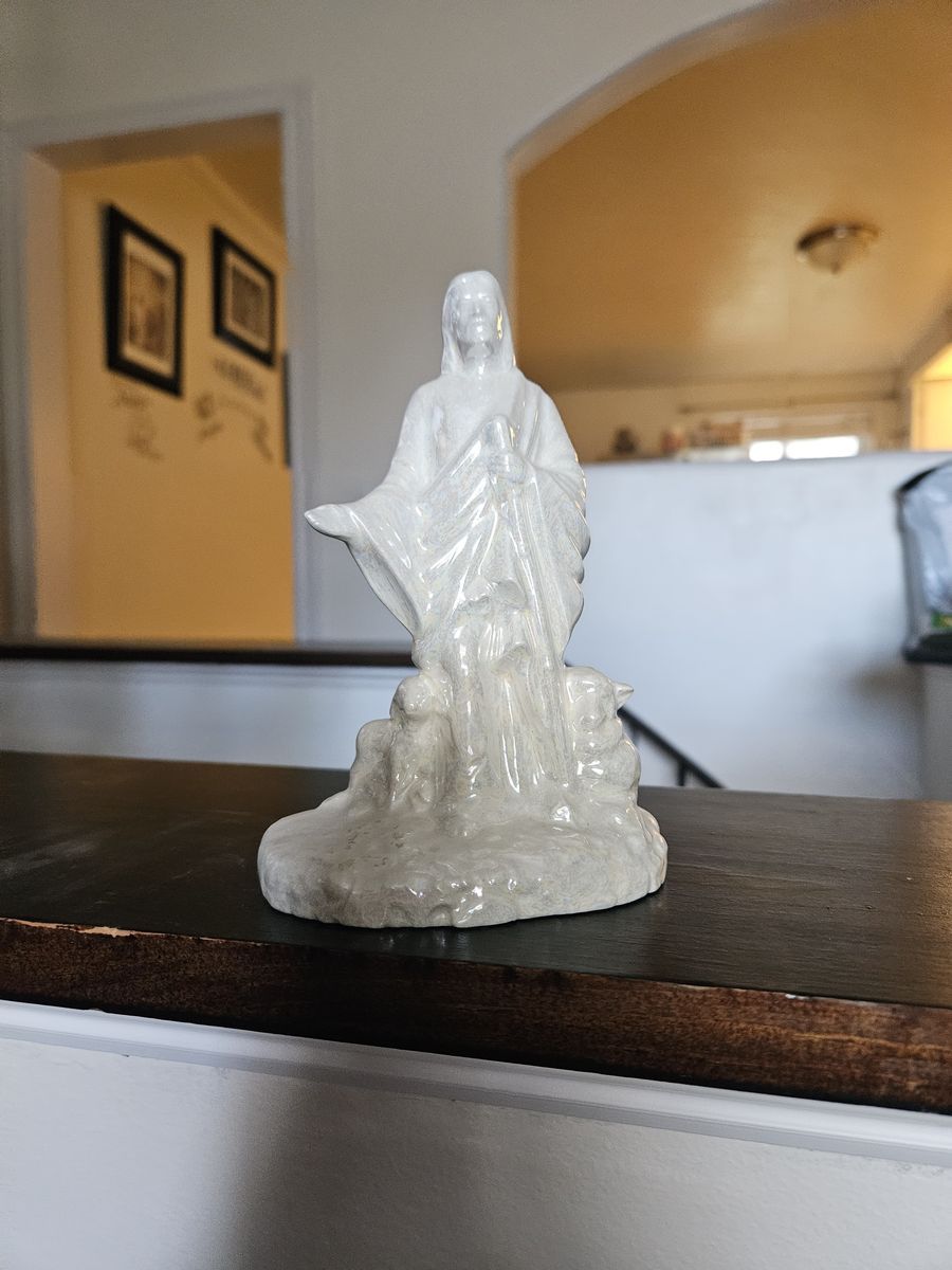 Savior Porcelain Figurine with Lamb & Sheep