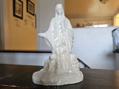 Savior Porcelain Figurine with Lamb & Sheep