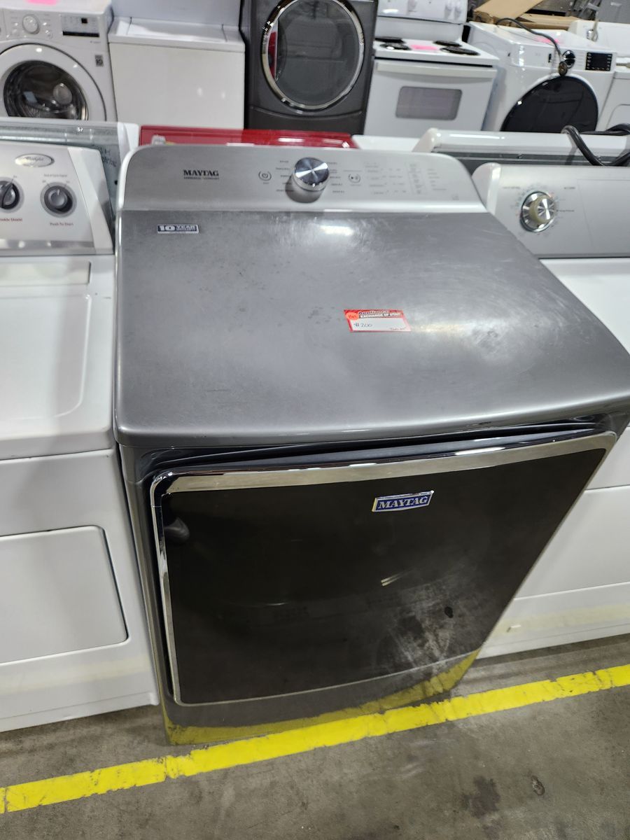 Maytag Front Load Gas Dryer in Metallic Gray