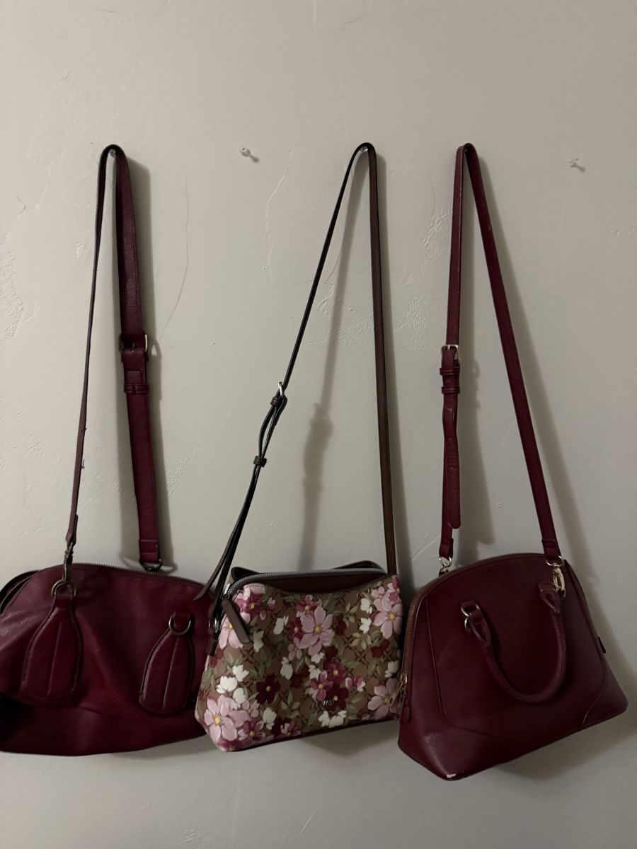 Nine West Floral Crossbody Bag & Burgundy Bags