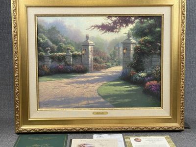 Thomas Kinkade Summer Gate G/P Canvas - Charter 18"X24" with COA