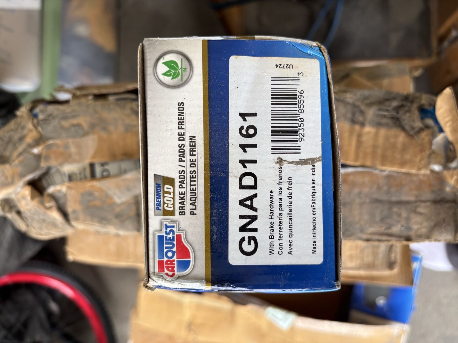 Carquest Premium Gold GNAD1161 Brake Pads with Hardware - OE Design for Consistent Performance