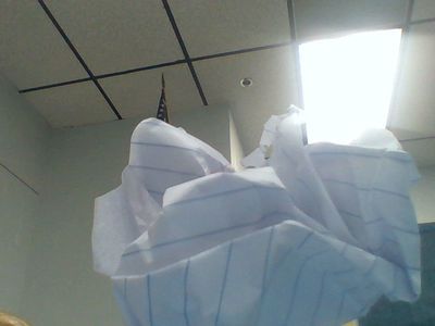 Recently crumpled piece of paper (OFFERSACCEPTEDD)