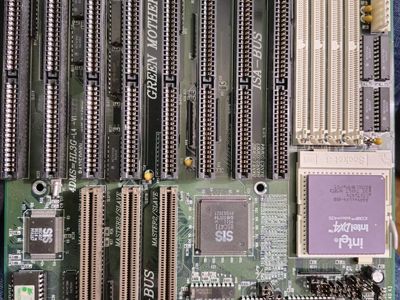 Vintage Green Motherboard 4DMS=HL3G-L4 -VI Intel DX4 Socket 3 SiS VL-Bus ISA-Bus JETkey v5.0
