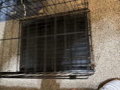 Pet Carrier Cage Wire Metal Black