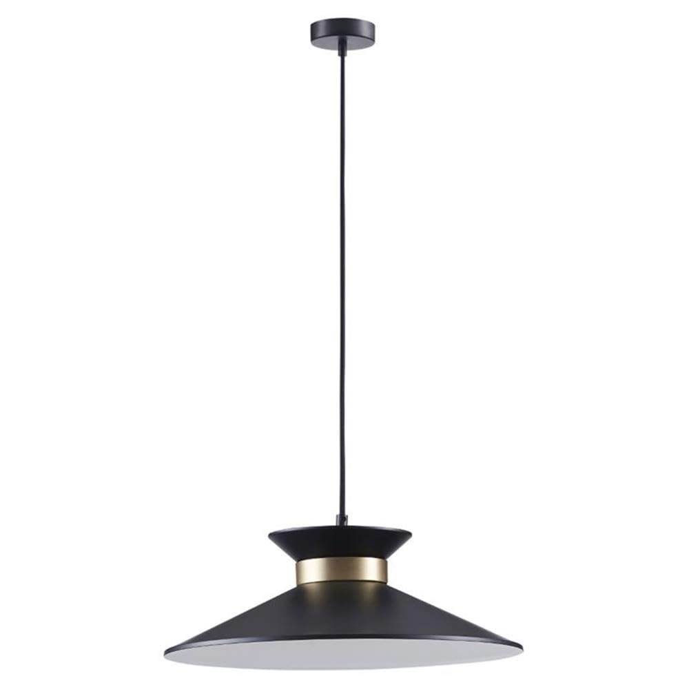 16" Black Bromi Design Gracie Metal Pendant Lamp