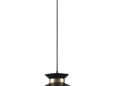 16" Black Bromi Design Gracie Metal Pendant Lamp