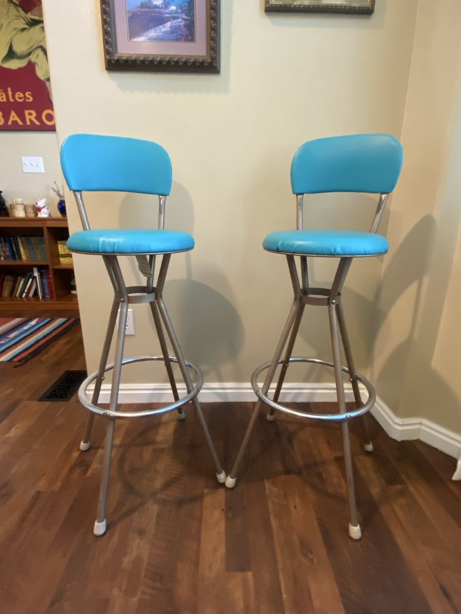 Two Vintage Cosco Barstools