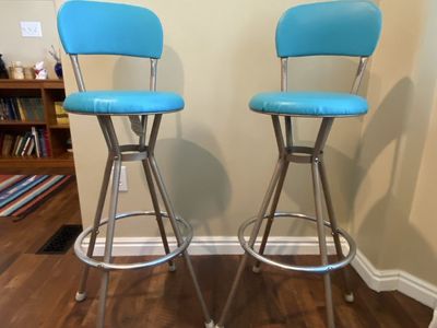 Two Vintage Cosco Barstools