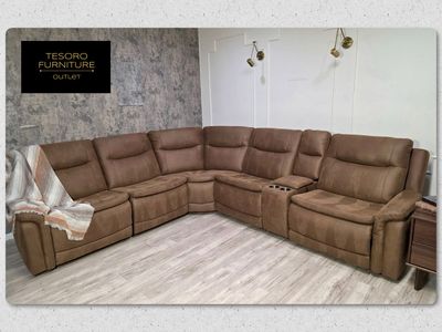 SIMMS FABRIC RECLINER SECTIONAL WE OFFER DELIVERY