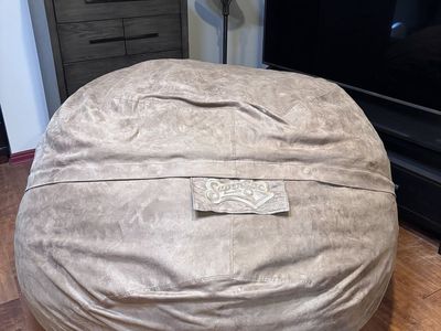 Lovesac SuperSac Oversized Bean Bag Chair - Earth Microsuede Cover