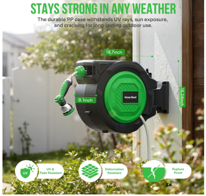 New in box Retractable Garden Hose Reel