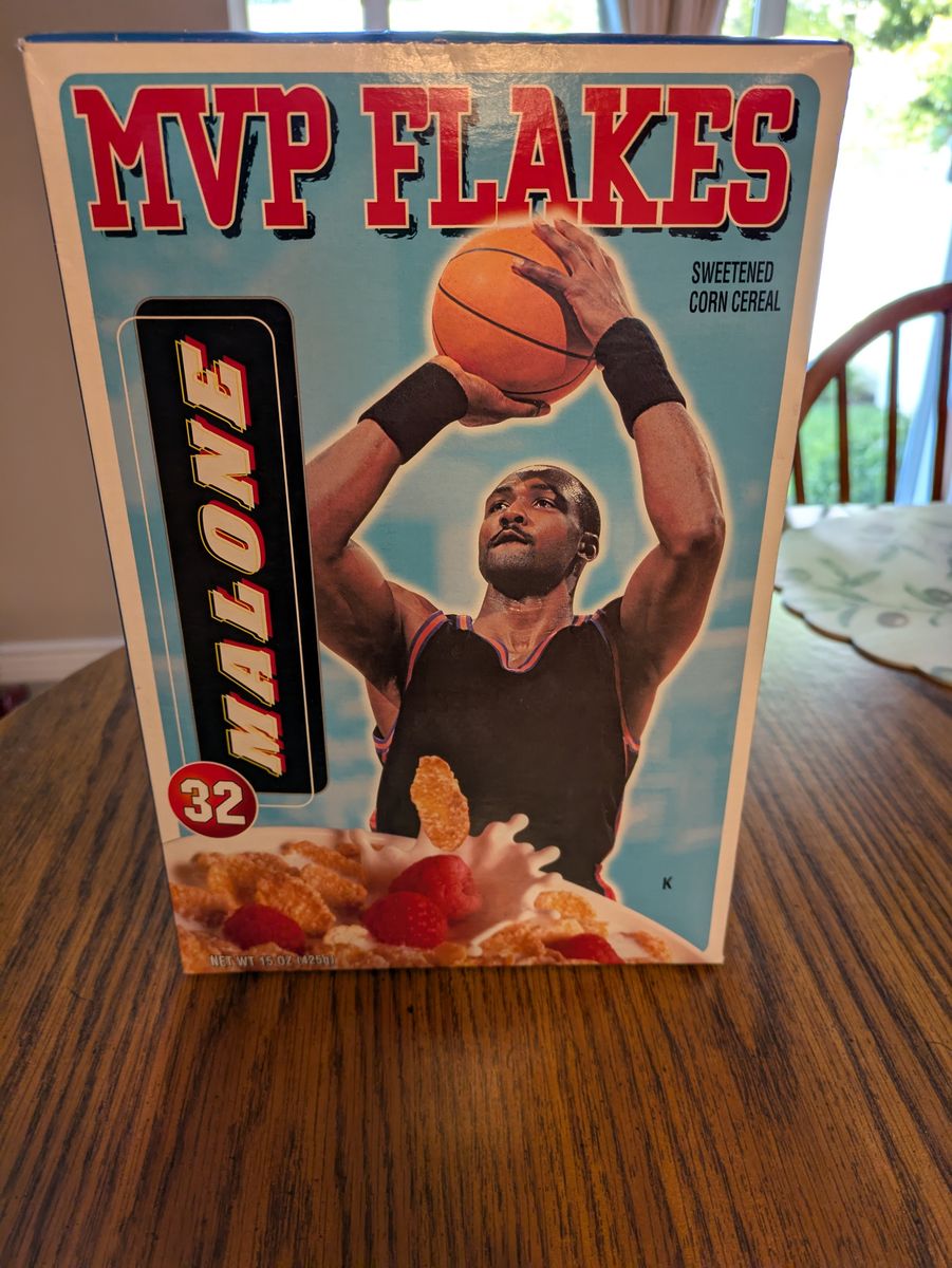 Karl Malone MVP Cereal Box