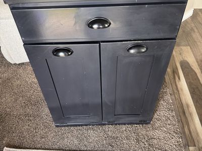 Double door garbage cabinet