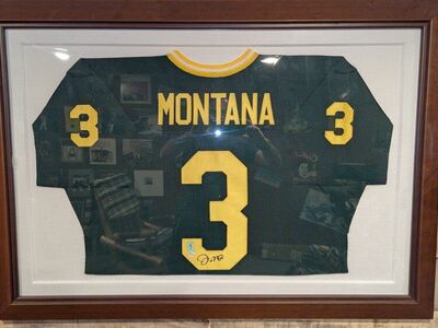 Framed Joe Montana Notre Dame Jersey