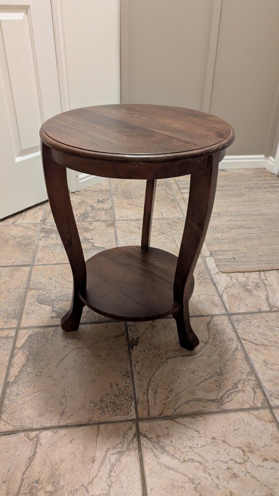 brown wood end table