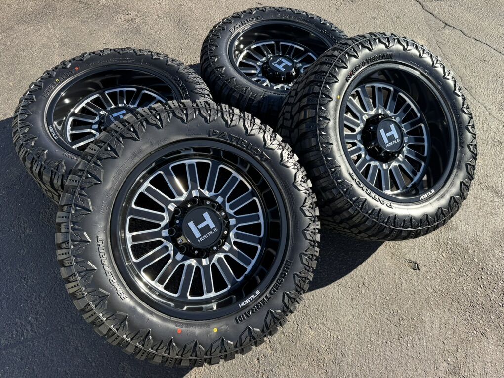 20x10 Hostile H127 8 Lug 8x180 33x12.50R20 Patriot
