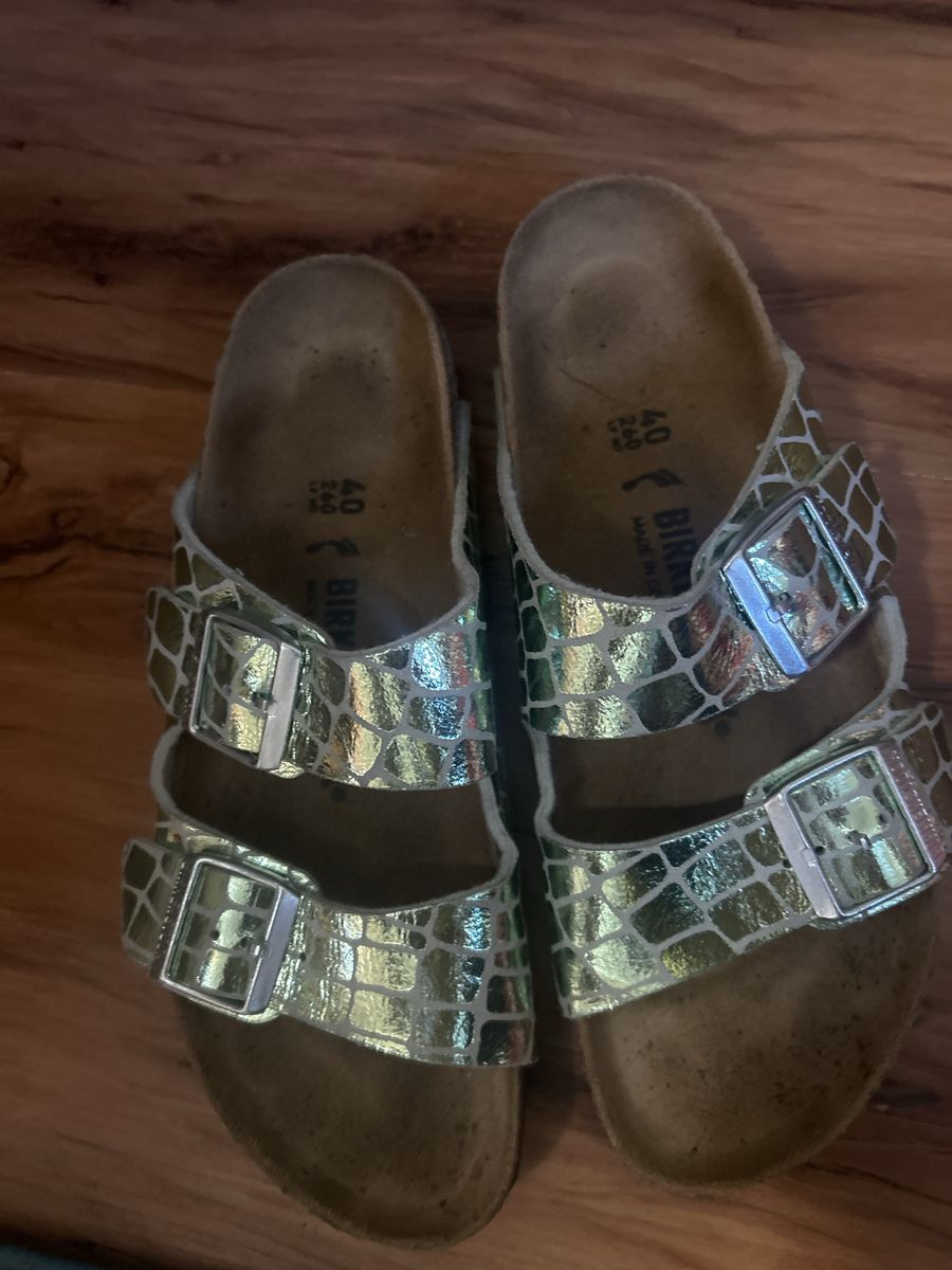 Metallic Birkenstocks size 40 or 8