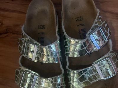 Metallic Birkenstocks size 40 or 8