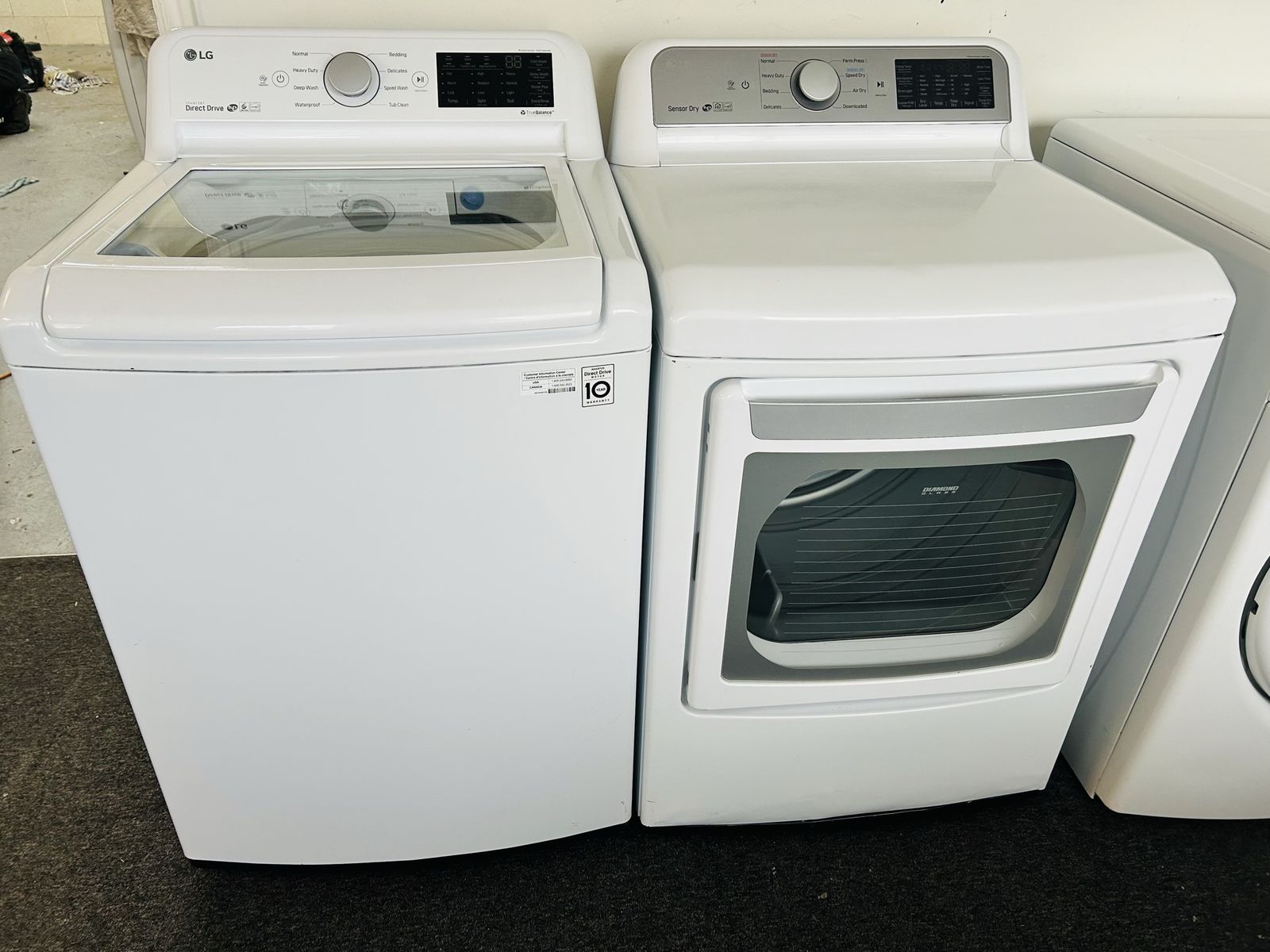 Lg super capacity washer and dryer 