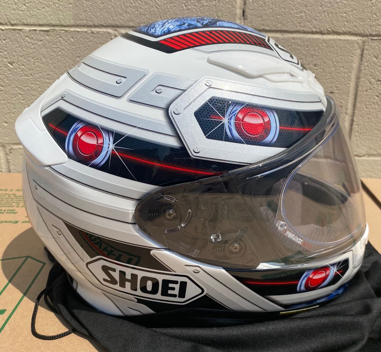 Amazing Condition Shoei RF 1200 Trooper Size L Full-Face Motorcycle Helmet with Sena Audio