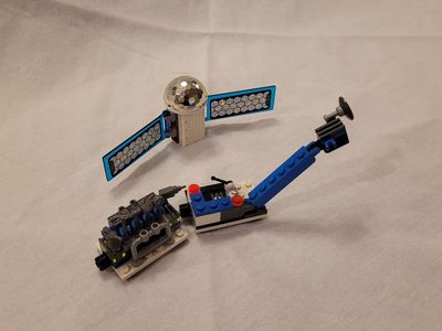 Classic Lego Satellite and Space Maintenance Cart
