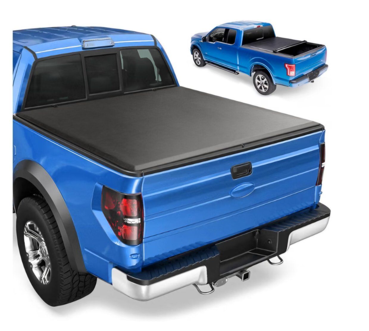 Soft Roll-up 8ft Truck Bed Tonneau Cover for Ford F-250 & F-350 Super Duty 1999-2016, F-450 Super Duty 2008-2016, Fleetside 8 ft